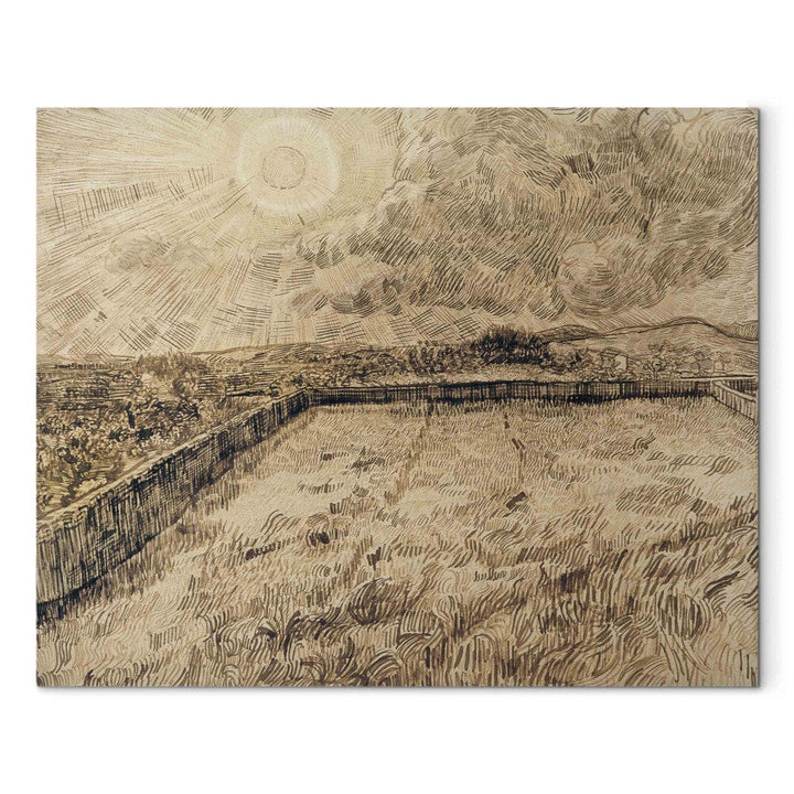 Gleznas reprodukcija /Vinsents van Gogs/ - Saule virs kviešu lauka G ART
