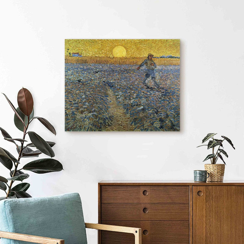 Reproduction of painting (Vincent van Gogh) - Sower at sunset g Art