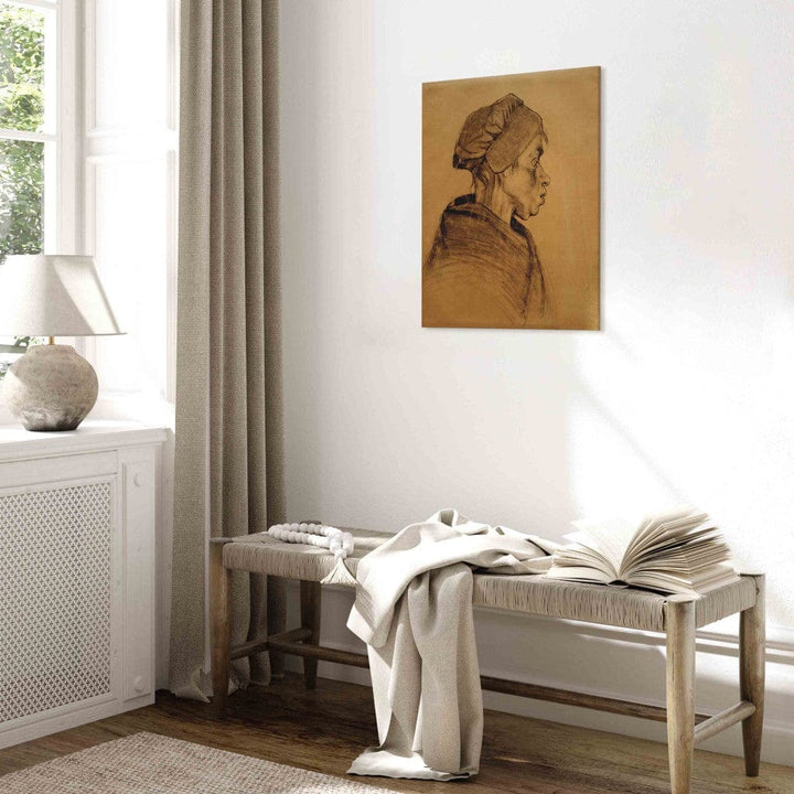 Gleznas reprodukcija /Vinsents van Gogs/ - Sievietes galva G ART