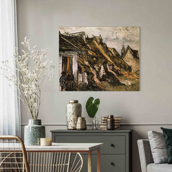 Gleznas reprodukcija /Vinsents van Gogs/ - Skujkoku mājiņas Šaponvālā /Chaponval/ G ART