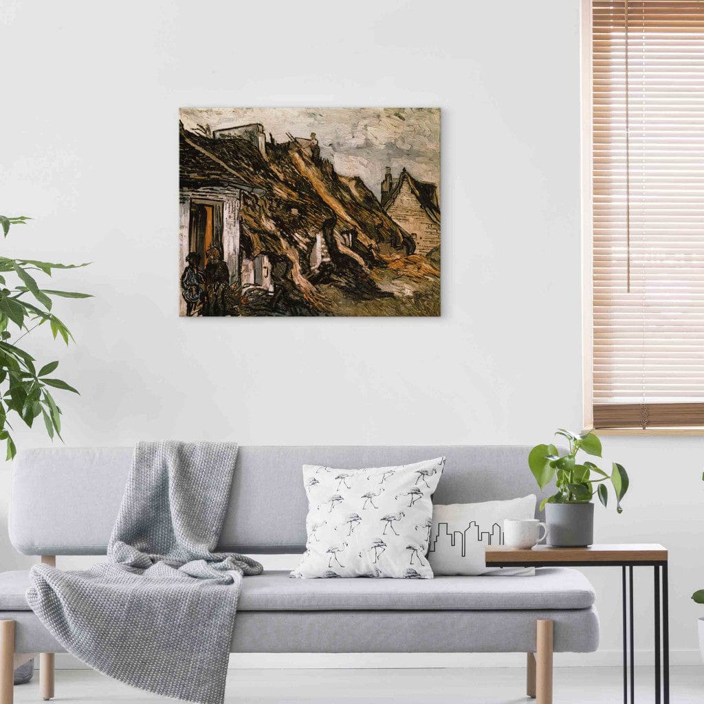 Gleznas reprodukcija /Vinsents van Gogs/ - Skujkoku mājiņas Šaponvālā /Chaponval/ G ART