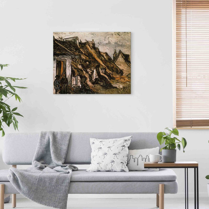 Gleznas reprodukcija /Vinsents van Gogs/ - Skujkoku mājiņas Šaponvālā /Chaponval/ G ART