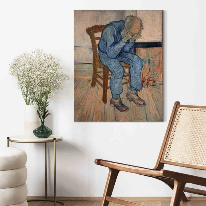 Gleznas reprodukcija /Vinsents van Gogs/ - Skumstošs vecs vīrs G ART