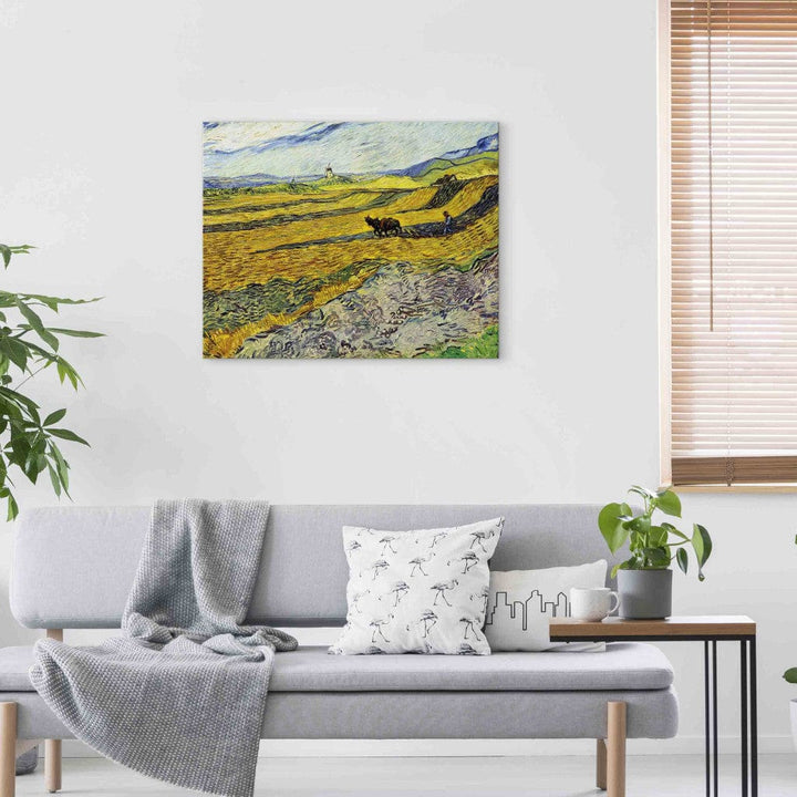 Gleznas reprodukcija /Vinsents van Gogs/ - Slēgts lauks ar arklu ar arēju G ART
