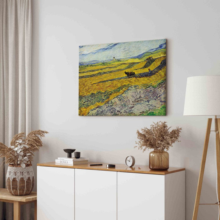 Gleznas reprodukcija /Vinsents van Gogs/ - Slēgts lauks ar arklu ar arēju G ART