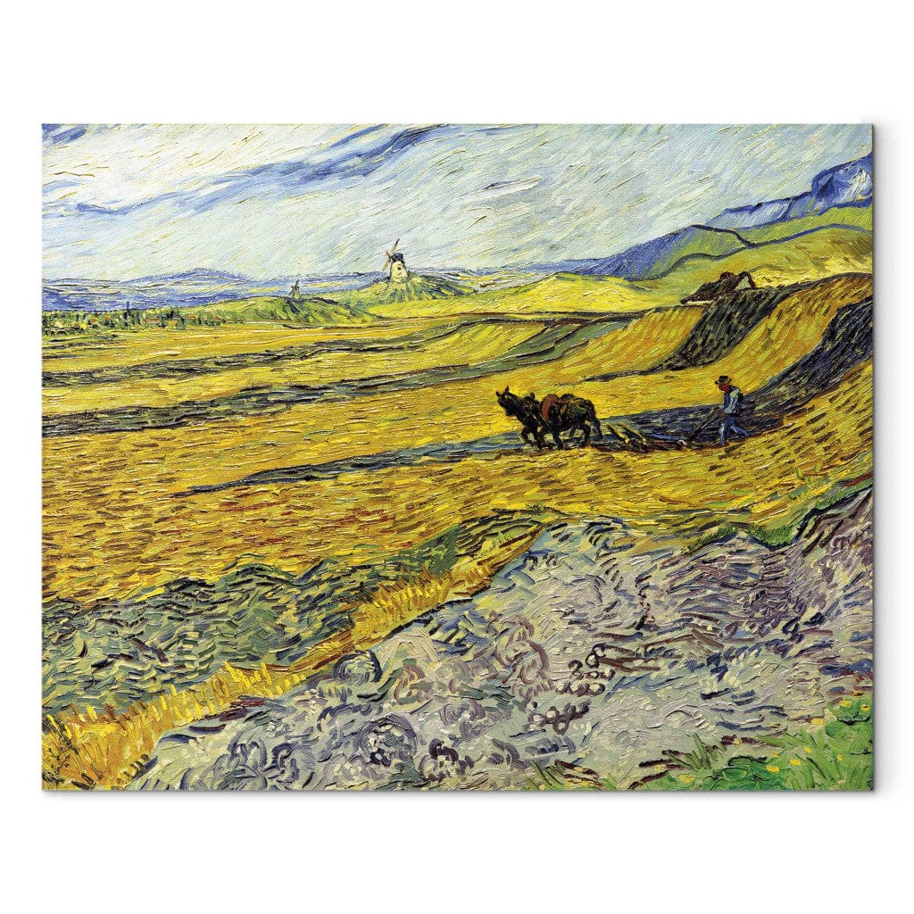 Gleznas reprodukcija /Vinsents van Gogs/ - Slēgts lauks ar arklu ar arēju G ART