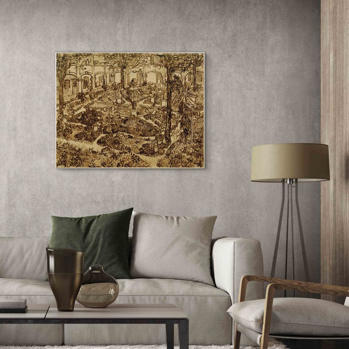 Gleznas reprodukcija /Vinsents van Gogs/ - Slimnīcas pagalms G ART