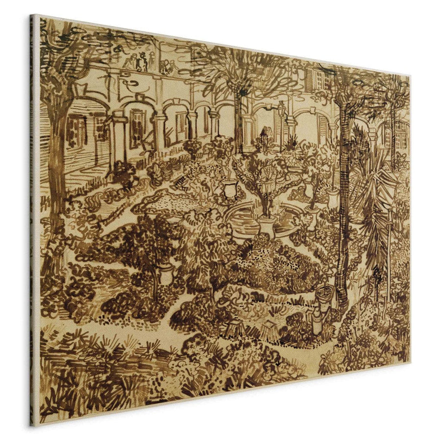 Gleznas reprodukcija /Vinsents van Gogs/ - Slimnīcas pagalms G ART