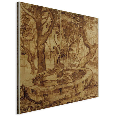 Воспроизведение живописи (Винсент Ван Гог) - фонтан в саду G Art