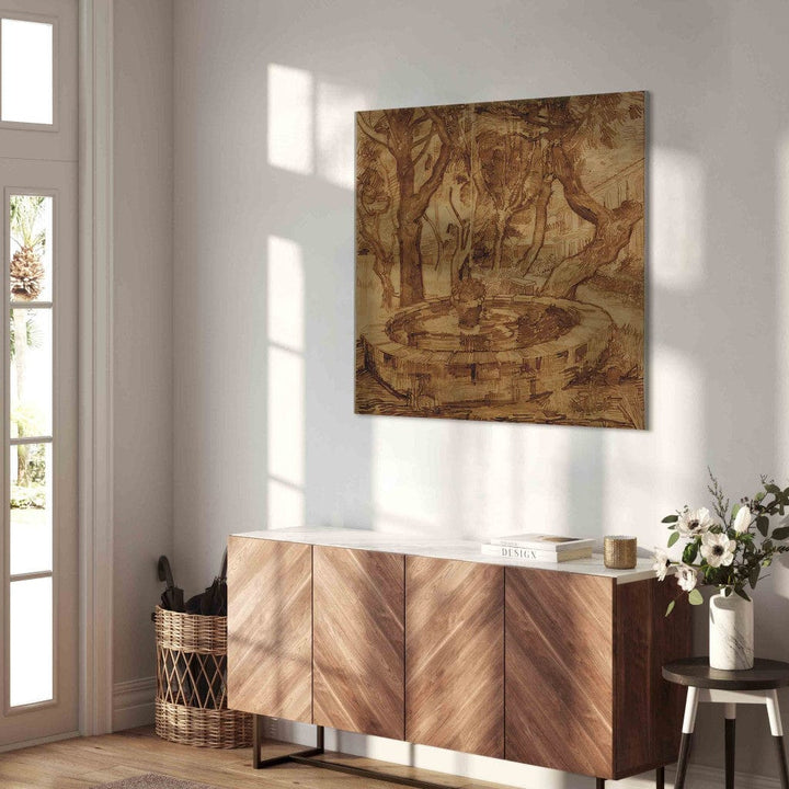 Gleznas reprodukcija /Vinsents van Gogs/ - Strūklaka dārzā G ART