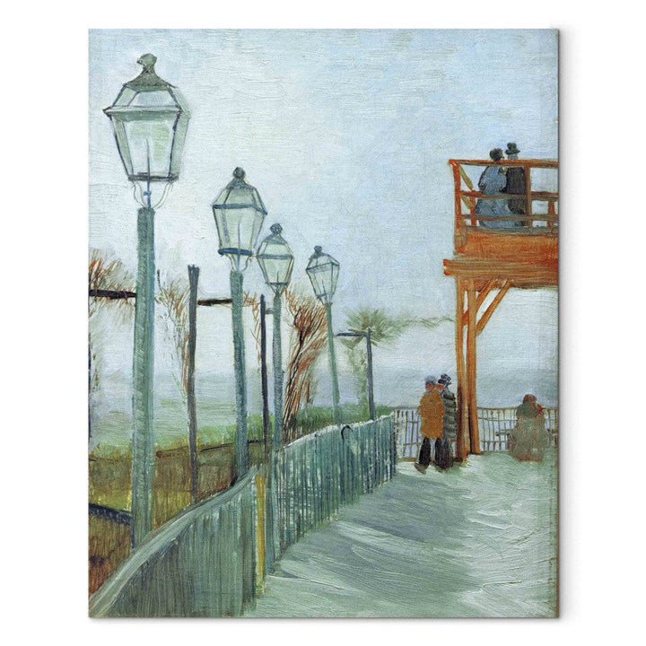 Gleznas reprodukcija /Vinsents van Gogs/ - Terase un skatu laukums pie Moulin de Blute-Fin, Monmartrs G ART