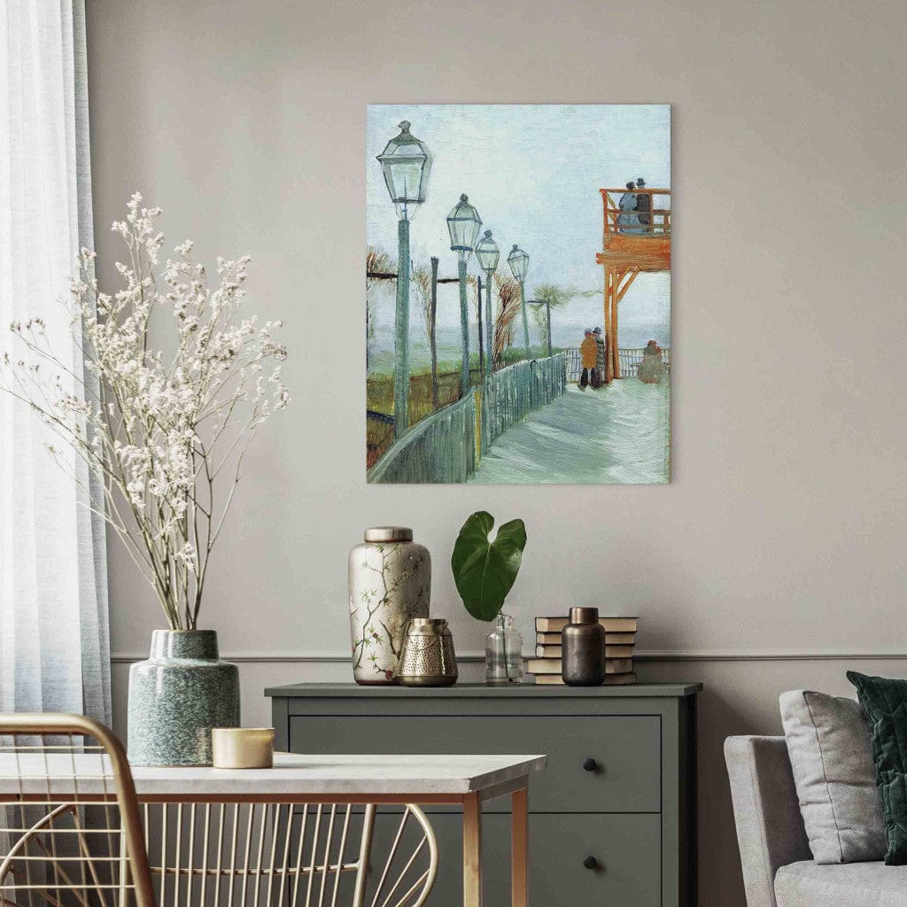 Gleznas reprodukcija /Vinsents van Gogs/ - Terase un skatu laukums pie Moulin de Blute-Fin, Monmartrs G ART