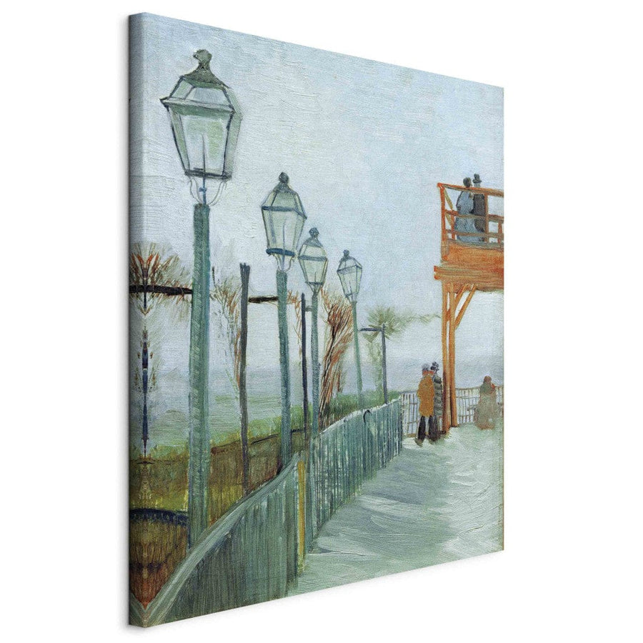 Gleznas reprodukcija /Vinsents van Gogs/ - Terase un skatu laukums pie Moulin de Blute-Fin, Monmartrs G ART