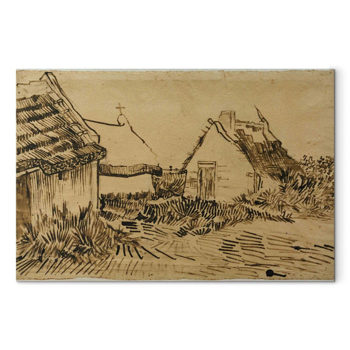Gleznas reprodukcija /Vinsents van Gogs/ - Trīs mājiņas G ART