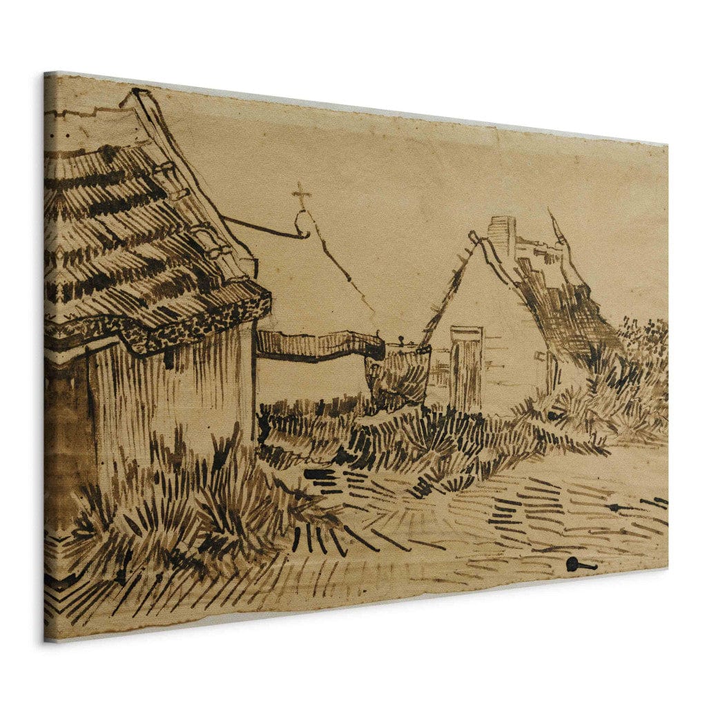 Gleznas reprodukcija /Vinsents van Gogs/ - Trīs mājiņas G ART