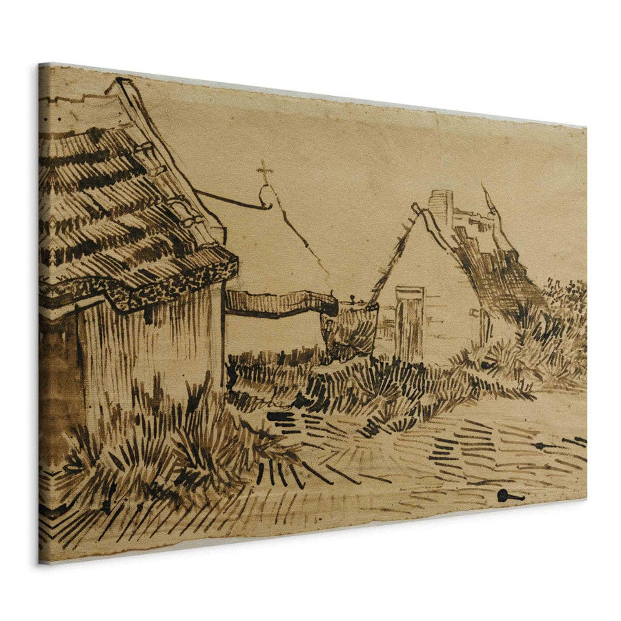 Gleznas reprodukcija /Vinsents van Gogs/ - Trīs mājiņas G ART
