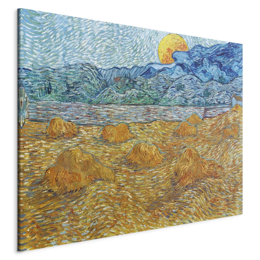 Gleznas reprodukcija /Vinsents van Gogs/ - Vakara ainava ar augošu mēnesi G ART