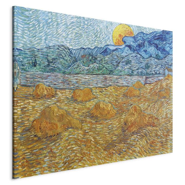 Gleznas reprodukcija /Vinsents van Gogs/ - Vakara ainava ar augošu mēnesi G ART