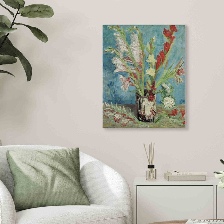 Gleznas reprodukcija /Vinsents van Gogs/ - Vāze ar gladiolām G ART