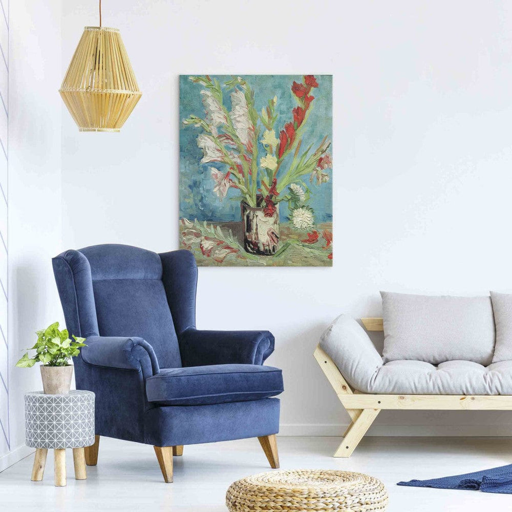 Gleznas reprodukcija /Vinsents van Gogs/ - Vāze ar gladiolām G ART