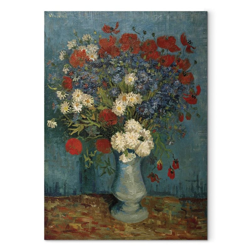 Reproduction of painting (Vincent van Gogh) - vase with cornflower and poppies g art