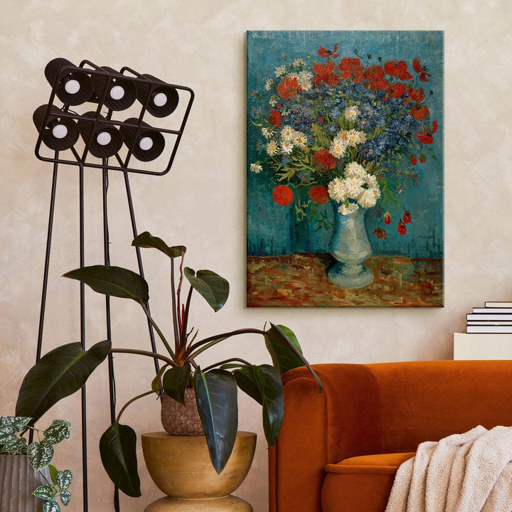 Gleznas reprodukcija /Vinsents van Gogs/ - Vāze ar rudzupuķēm un magonēm G ART