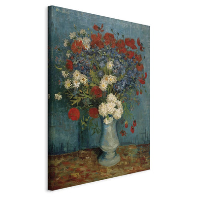 Reproduction of painting (Vincent van Gogh) - vase with cornflower and poppies g art