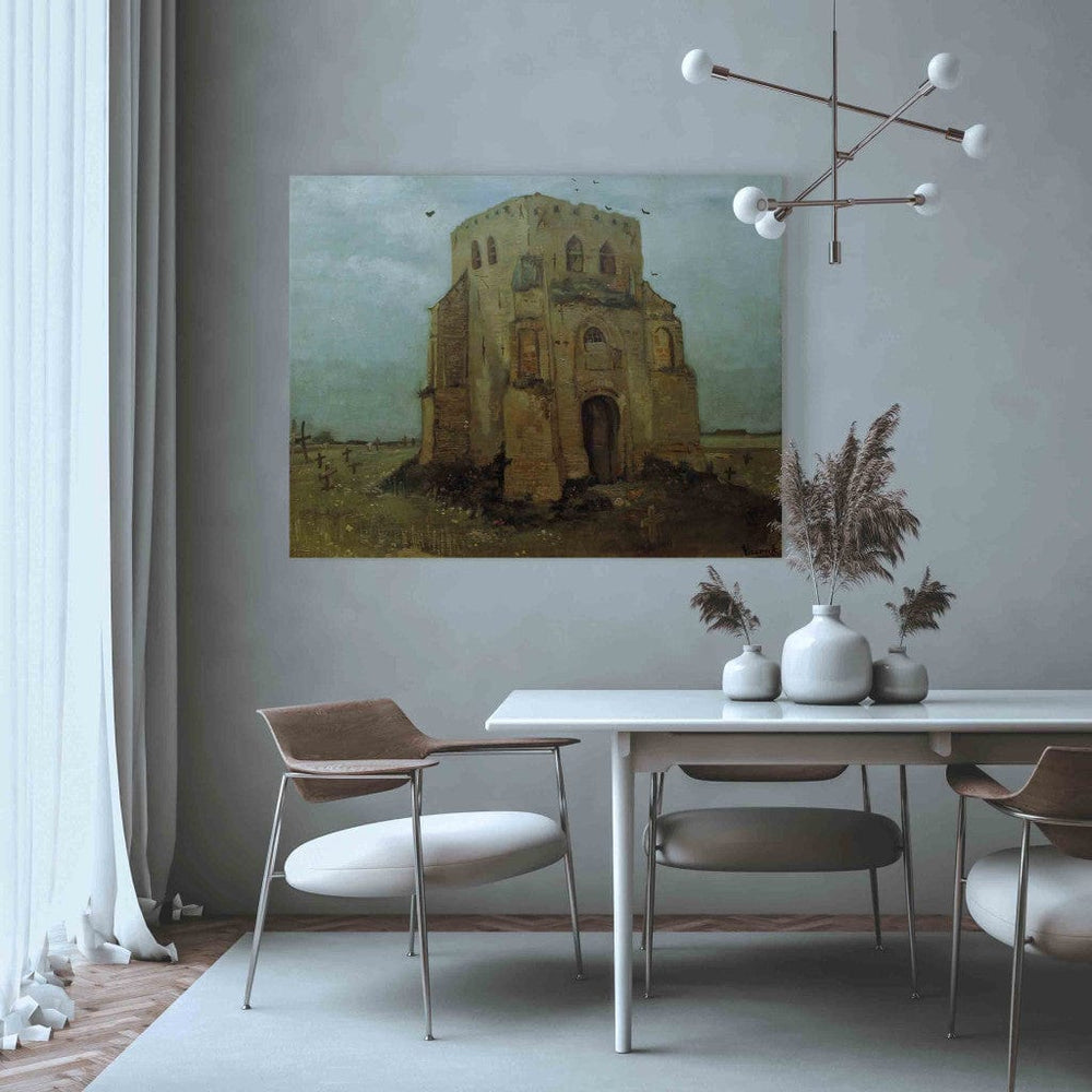 Gleznas reprodukcija /Vinsents van Gogs/ - Vecās baznīcas tornis Nuenēnā G ART