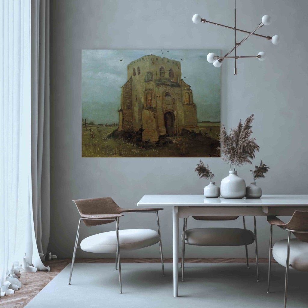 Gleznas reprodukcija /Vinsents van Gogs/ - Vecās baznīcas tornis Nuenēnā G ART