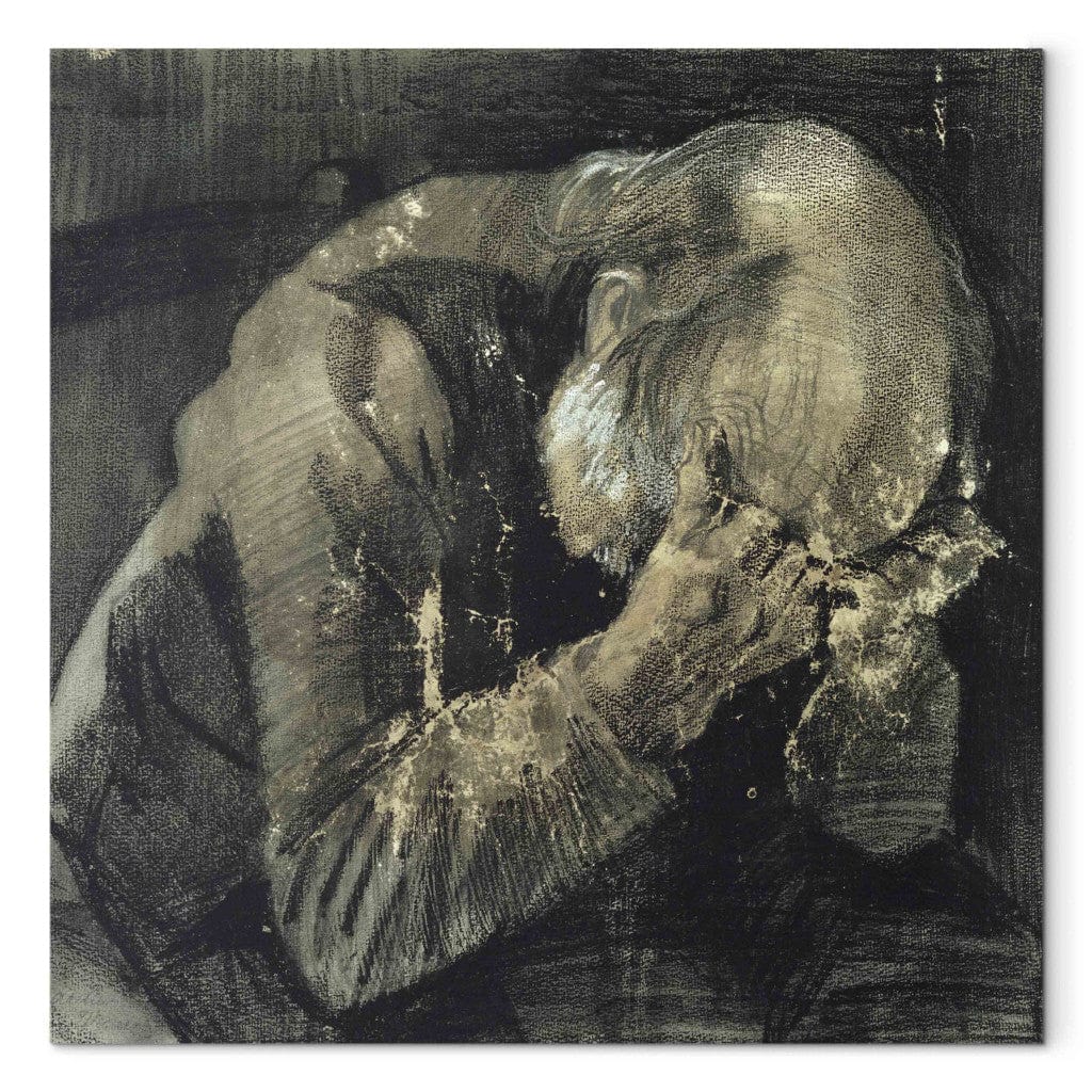 Gleznas reprodukcija /Vinsents van Gogs/ - Vīrietis ar galvu rokās G ART
