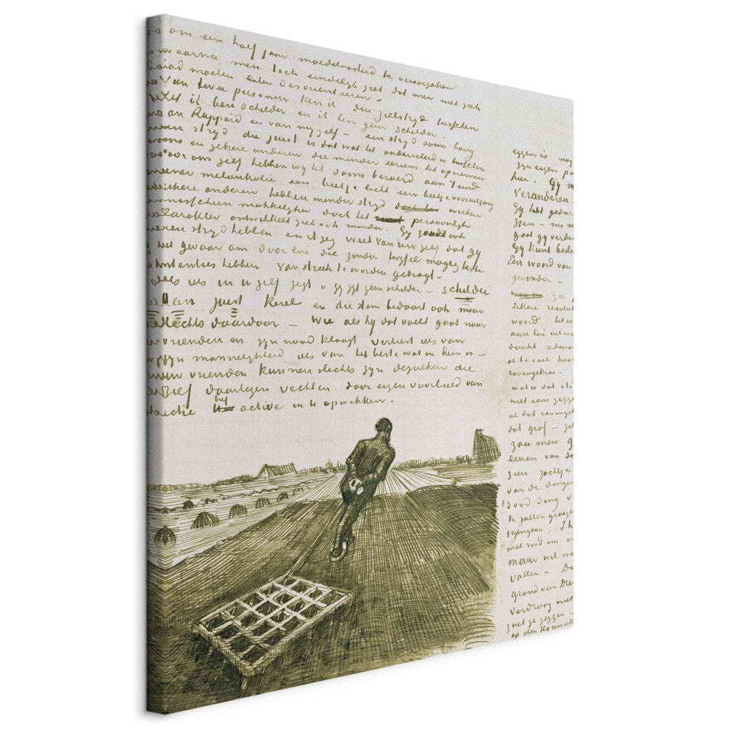 Gleznas reprodukcija /Vinsents van Gogs/ - Vīrietis velk arklu G ART