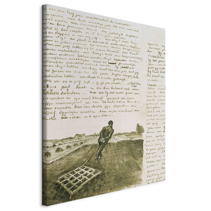 Gleznas reprodukcija /Vinsents van Gogs/ - Vīrietis velk arklu G ART