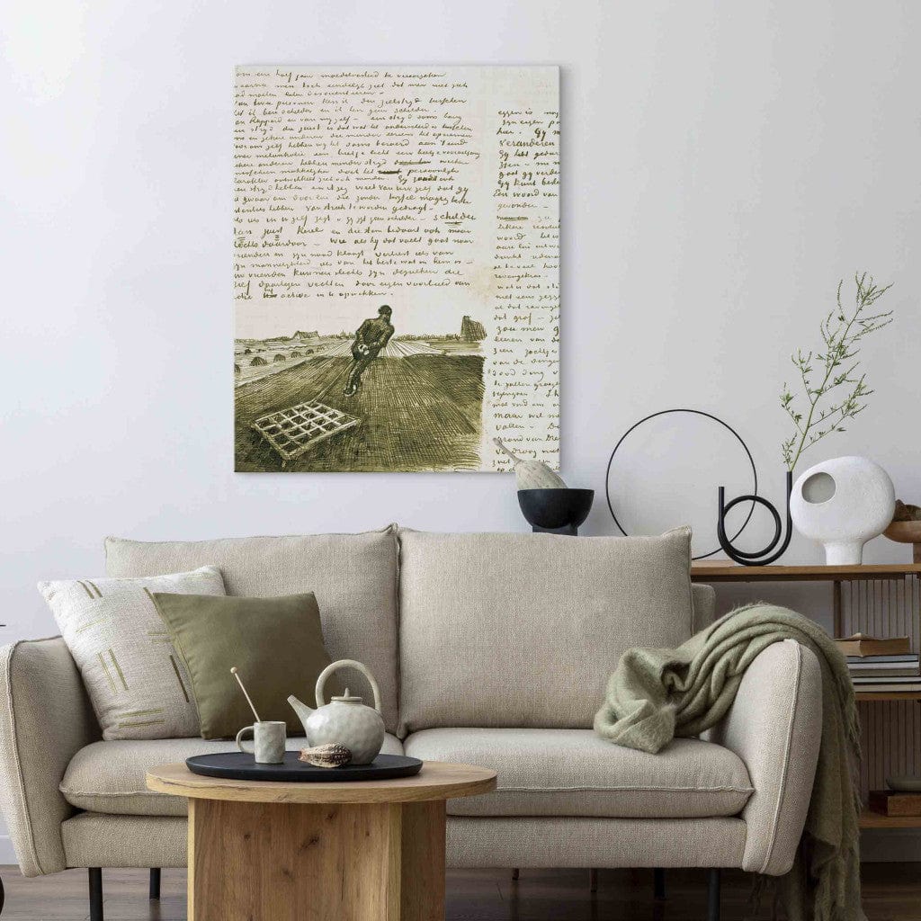 Gleznas reprodukcija /Vinsents van Gogs/ - Vīrietis velk arklu G ART