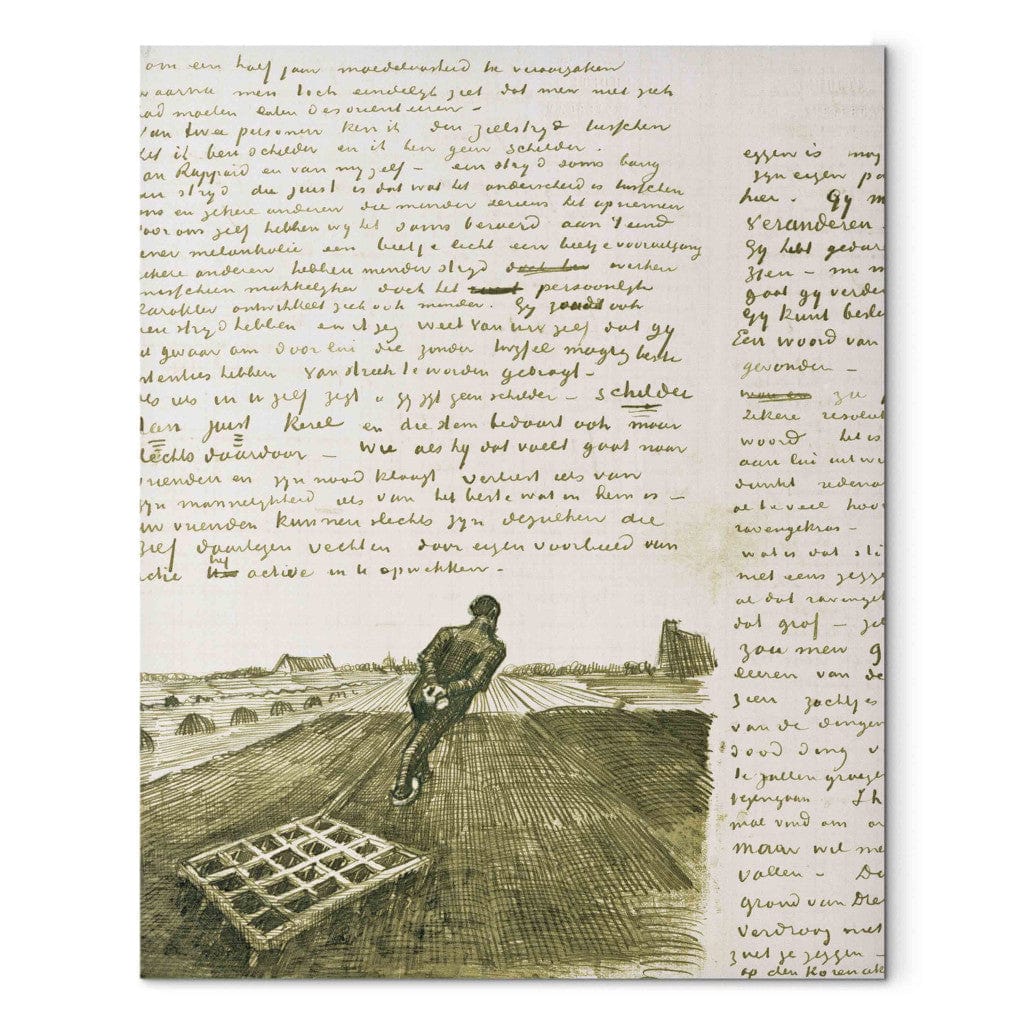 Gleznas reprodukcija /Vinsents van Gogs/ - Vīrietis velk arklu G ART