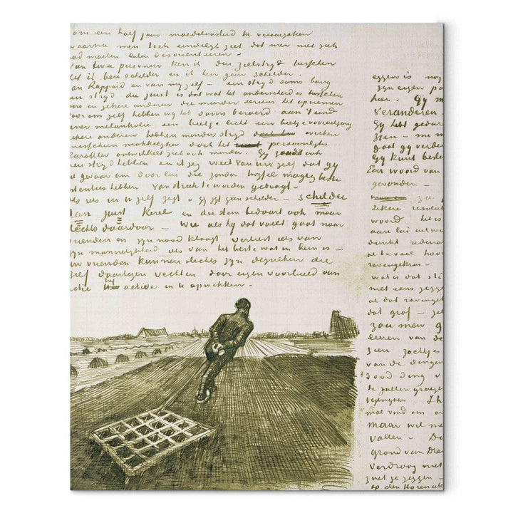 Gleznas reprodukcija /Vinsents van Gogs/ - Vīrietis velk arklu G ART