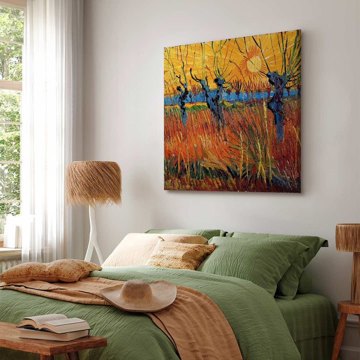 Gleznas reprodukcija /Vinsents van Gogs/ - Vītolāji saulrietā G ART