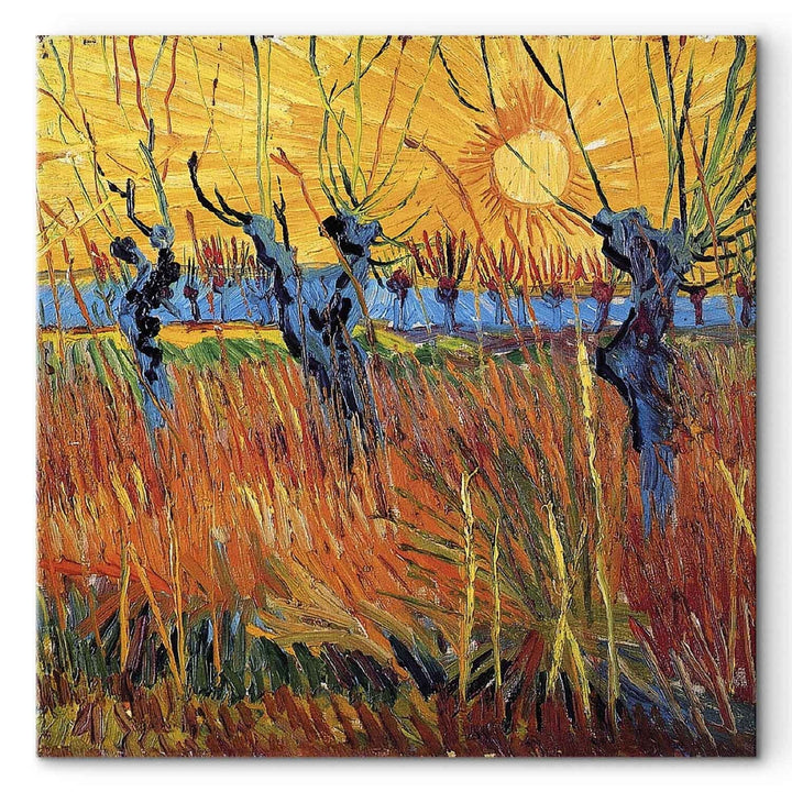 Gleznas reprodukcija /Vinsents van Gogs/ - Vītolāji saulrietā G ART