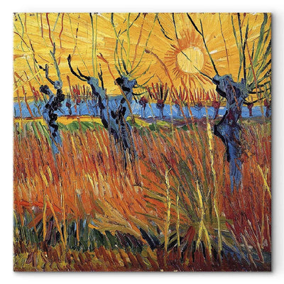 Reproduction of painting (Vincent van Gogh) - Willowers at sunset g Art