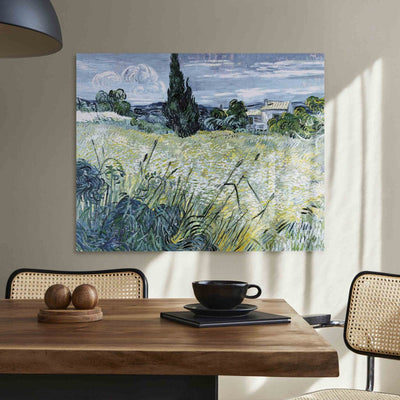 Maalauksen lisääntyminen (Vincent Van Gogh) - Vihreä vehnäkenttä cypro -taiteen kanssa