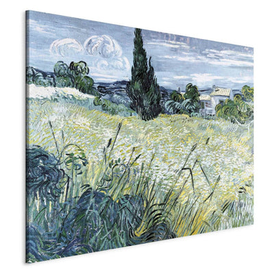 Maalauksen lisääntyminen (Vincent Van Gogh) - Vihreä vehnäkenttä cypro -taiteen kanssa
