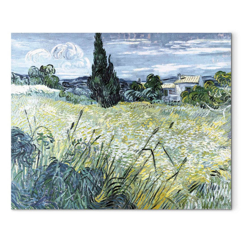 Reproduction of painting (Vincent van Gogh) - Green Wheat field with Cypresi G Art