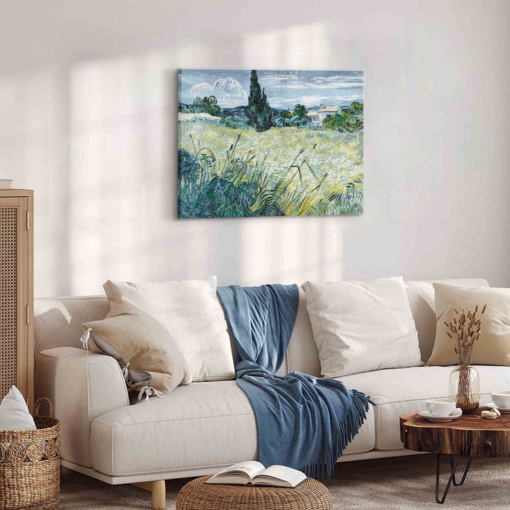 Gleznas reprodukcija /Vinsents van Gogs/ - Zaļais kviešu lauks ar kipresi G ART