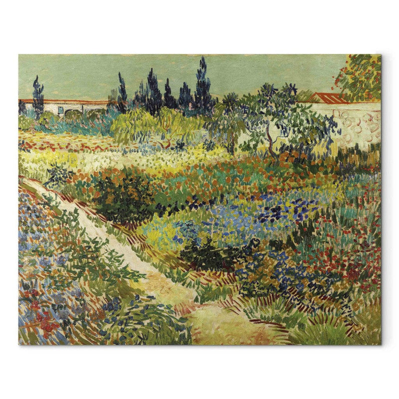 Gleznas reprodukcija (Vinsents van Gogs) - Ziedošs dārzs ar celiņu G ART