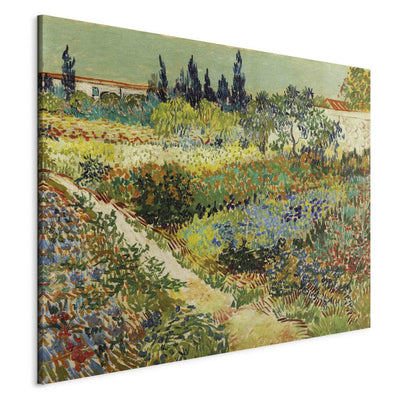 Gleznas reprodukcija (Vinsents van Gogs) - Ziedošs dārzs ar celiņu G ART
