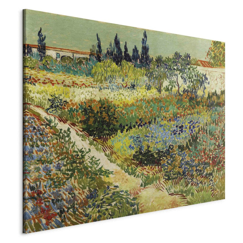 Maali reprodutseerimine (Vincent Van Gogh) - õitsev aed koos kõnniteega G -kunstiga