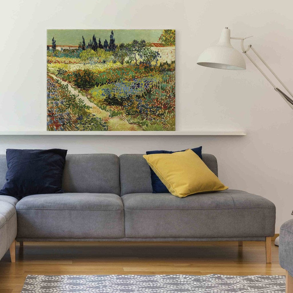Gleznas reprodukcija /Vinsents van Gogs/ - Ziedošs dārzs ar celiņu G ART