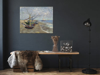 Воспроизведение живописи (Винсент Ван Гог) - Рыбацкие лодки Святой Мария де ла Мер пляж G Art