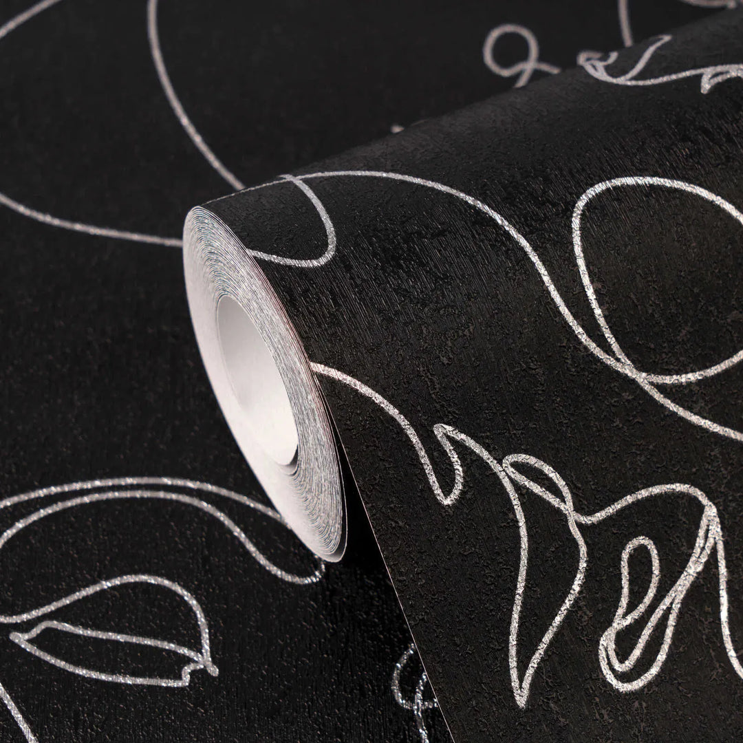 Grafikas ar abstraktām sejām tapetes - melna - 3012253 AS Creation