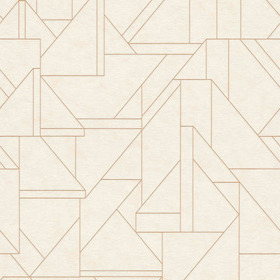 Grafiniai tapetai su moderniu linijų raštu, kreminės spalvos, 1374015 AS Creation