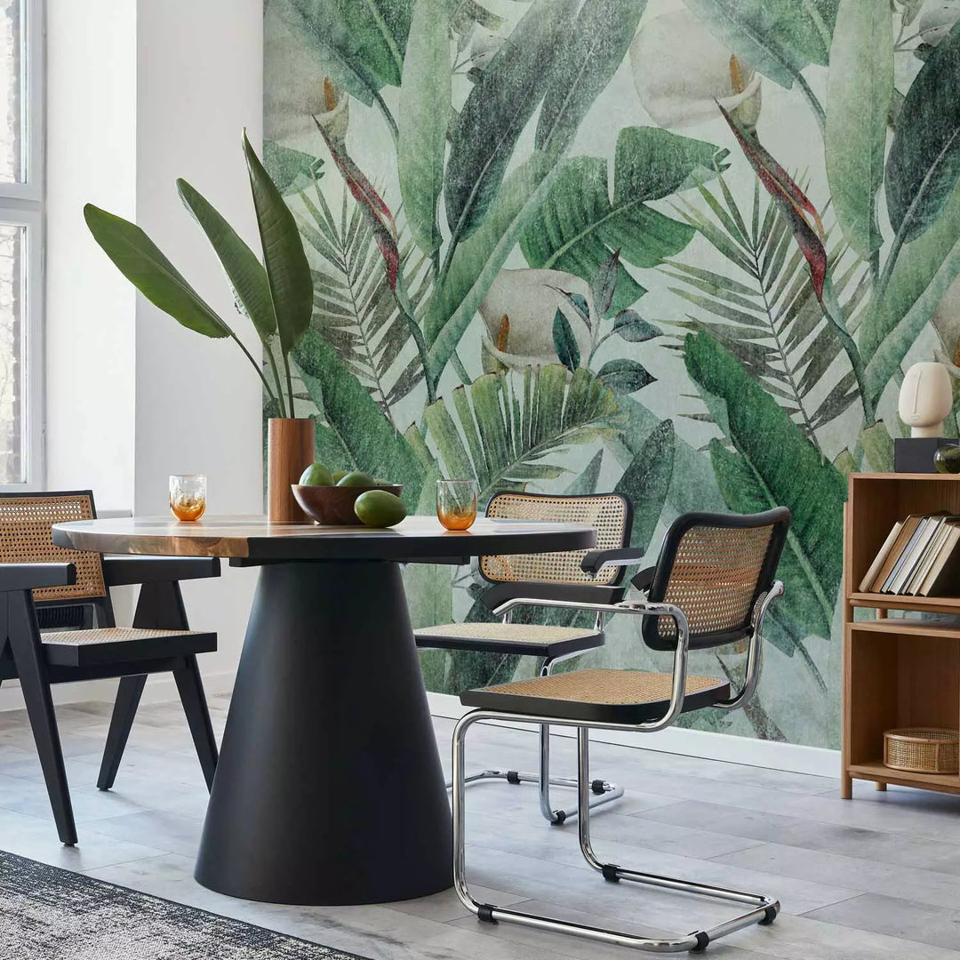 Valokuvatapetti - Koostumus viidakon lehdistä ja kukista, 142310